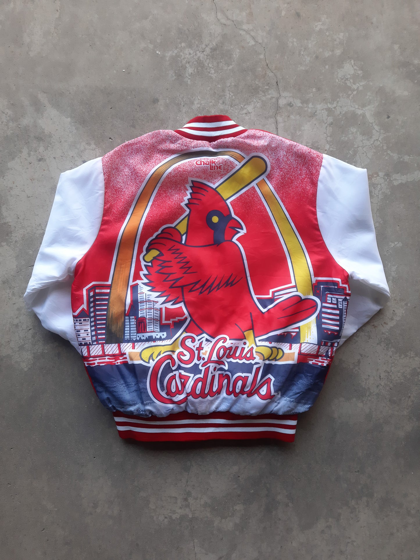 Vintage 80s Chalk Line St. Louis Cardinals Fanimation MLB Varsity Jacket (M)