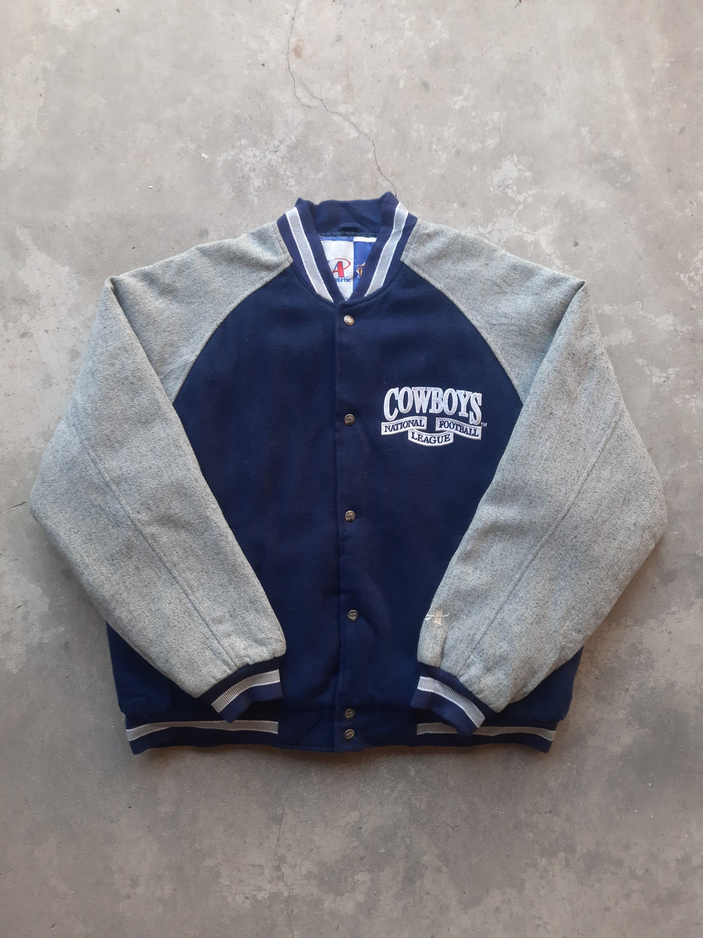 Vintage 90s Logo Athletic Dallas Cowboys NFL Wool Varsity Jacket (L)