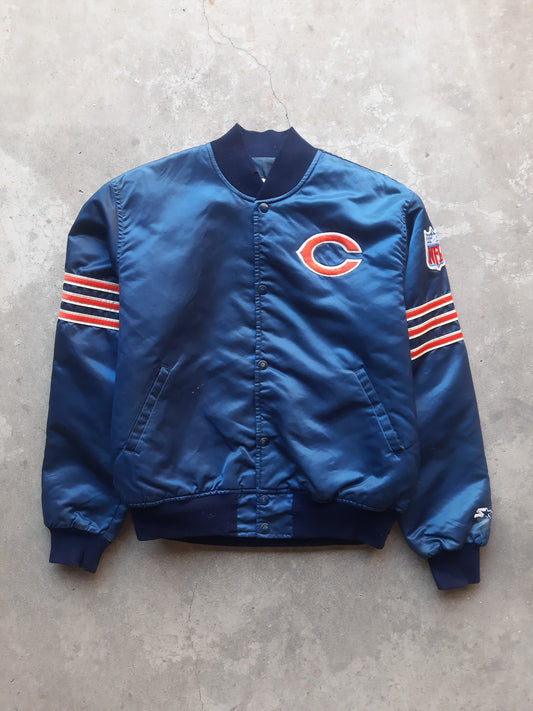 Vintage 80s Starter Pro Line Chicago Bears NFL Satin Jacket (L)