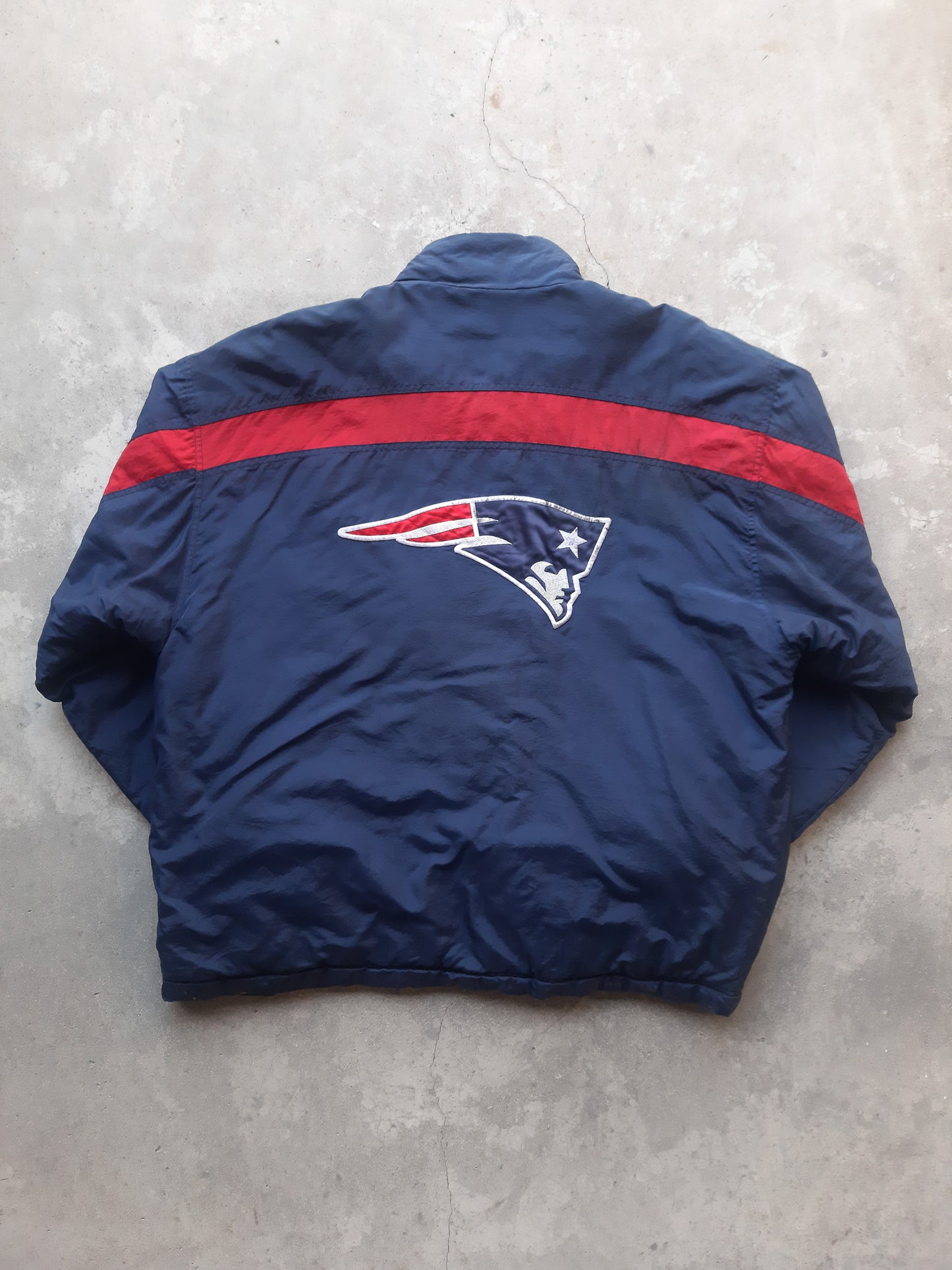 Vintage 90s Logo Athletic New England Patriots NFL Parker Jacket (XL)