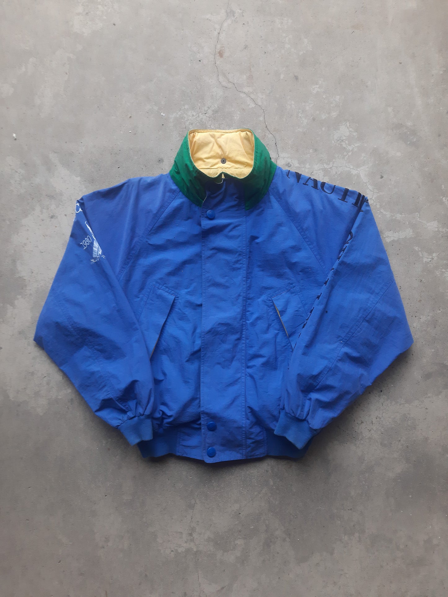 Vintage 90s Nautica Challenge J-Class Hooded Windbreaker Jacket (M)