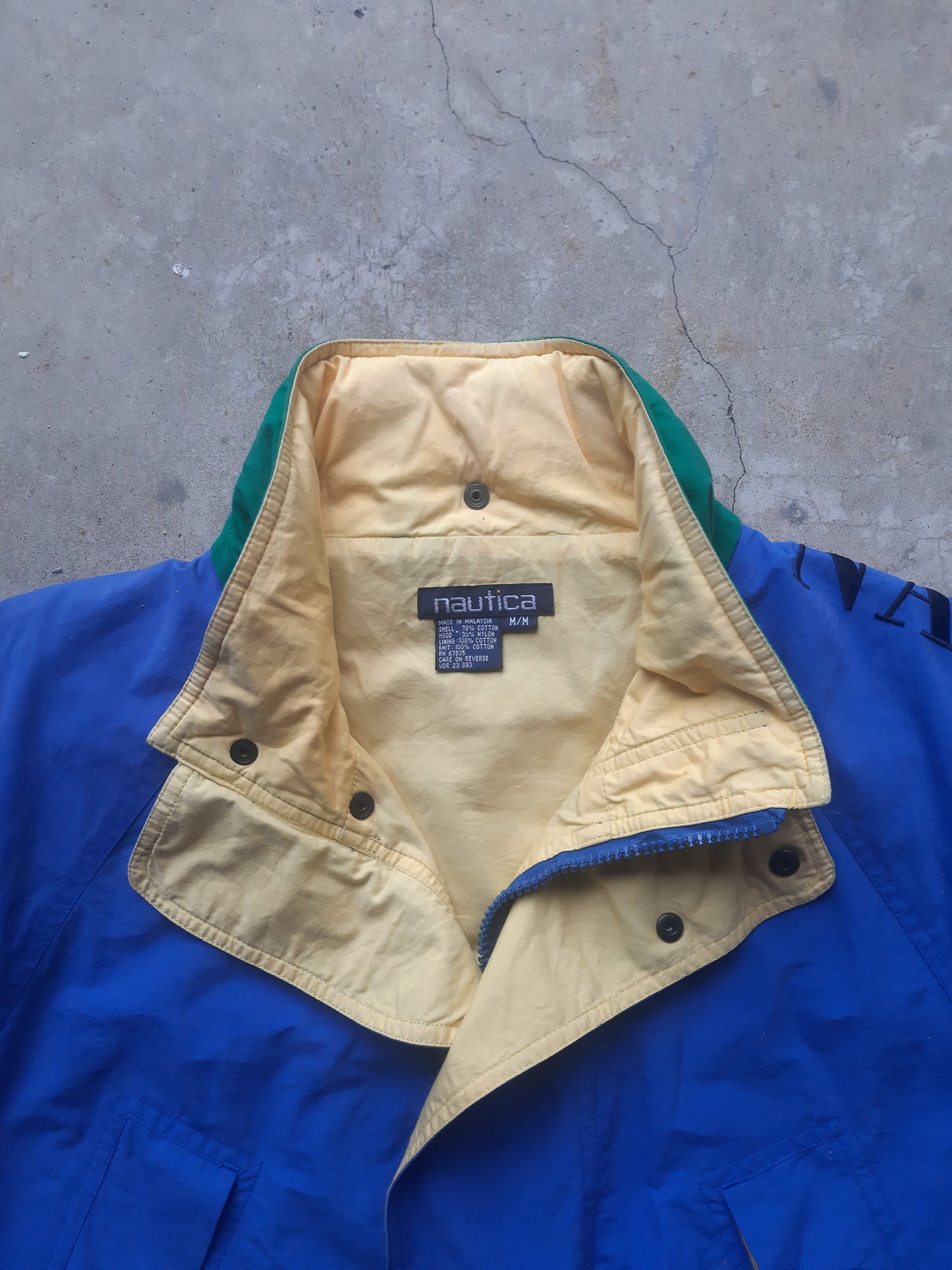 Vintage 90s Nautica Challenge J-Class Hooded Windbreaker Jacket (M)