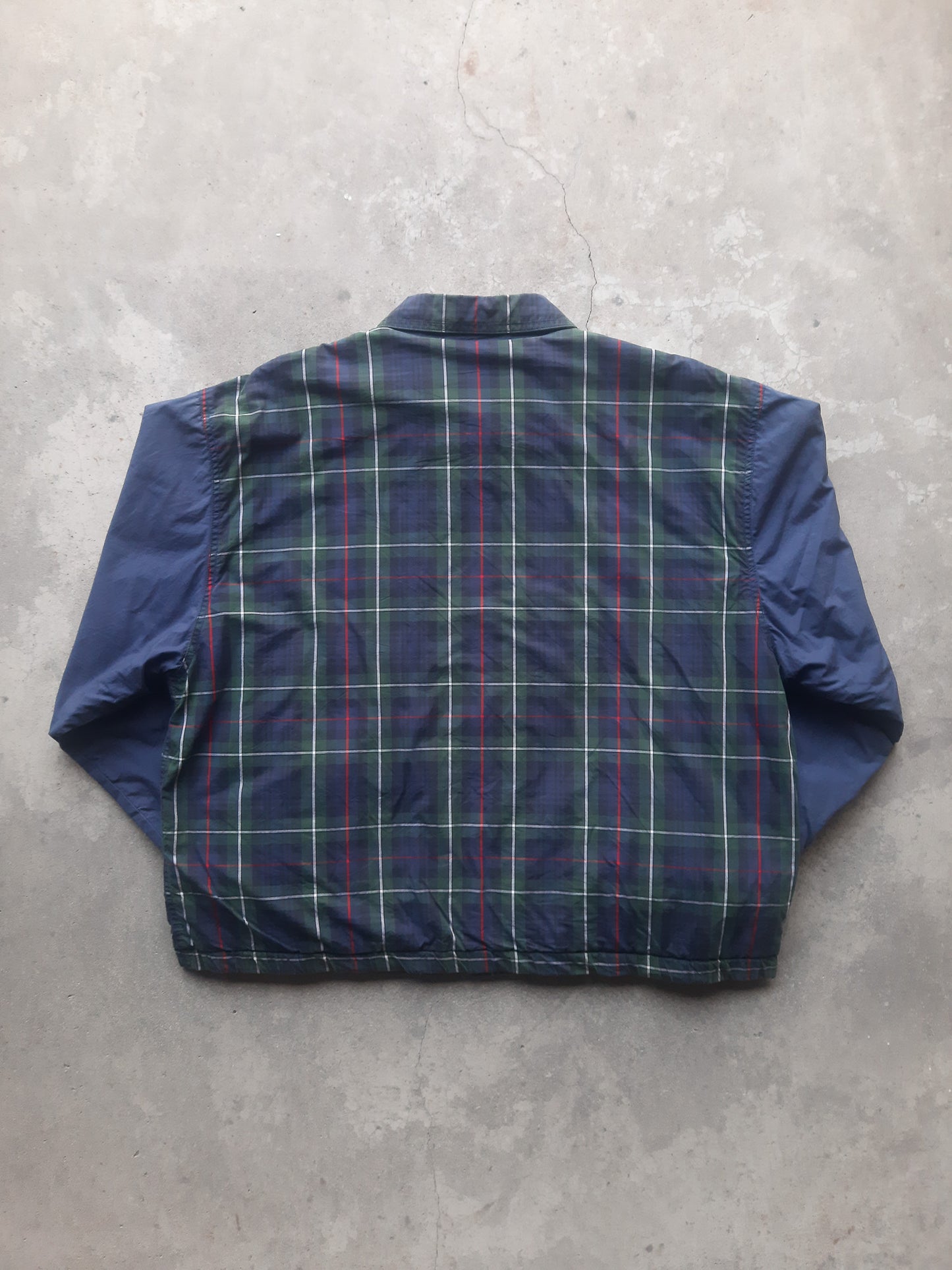 Vintage 90s Tommy Hilfiger Plaid Colour Block Harrington Jacket (L)