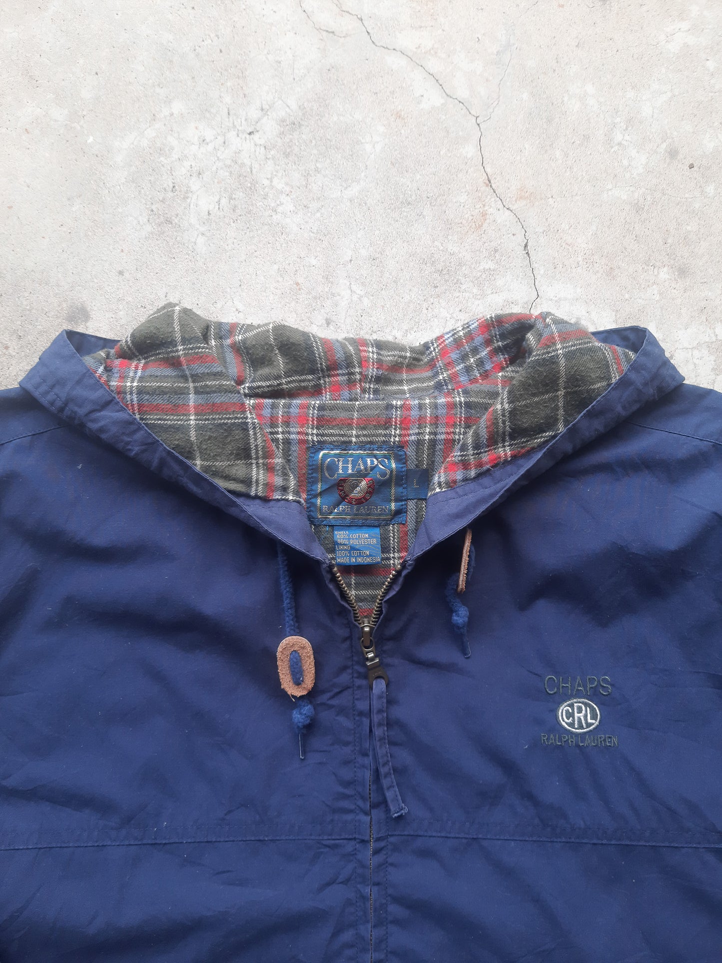 Vintage Ralph Lauren Chaps Plaid Hooded Parka (L)