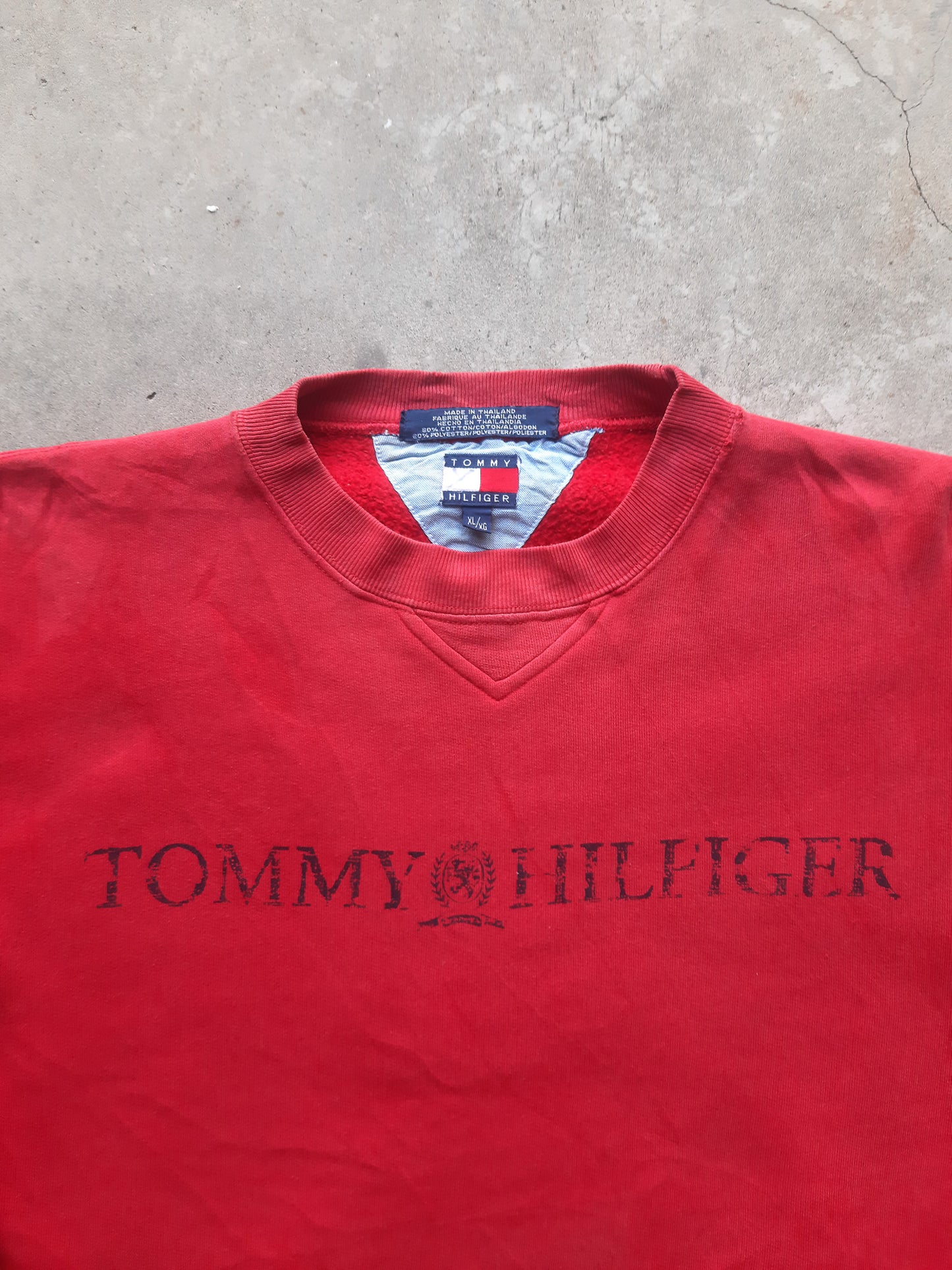 Vintage 90s Tommy Hilfiger Spellout Sweatshirt (XL)