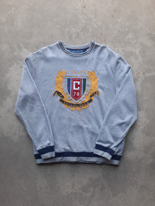 Vintage 00s Ralph Lauren Chaps Embroidered Crest Logo Sweatshirt (L)