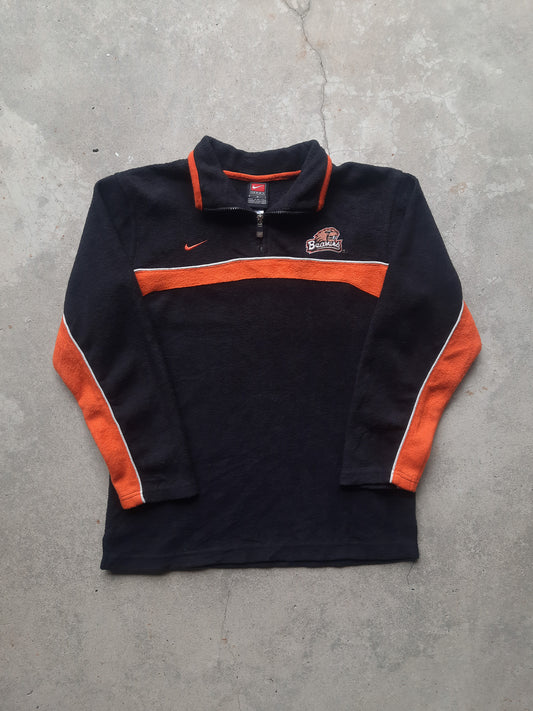 Vintage 90s Nike Team Oregon State Beavers NCAA Oregon State University Quarter Zip Fleece (XS)