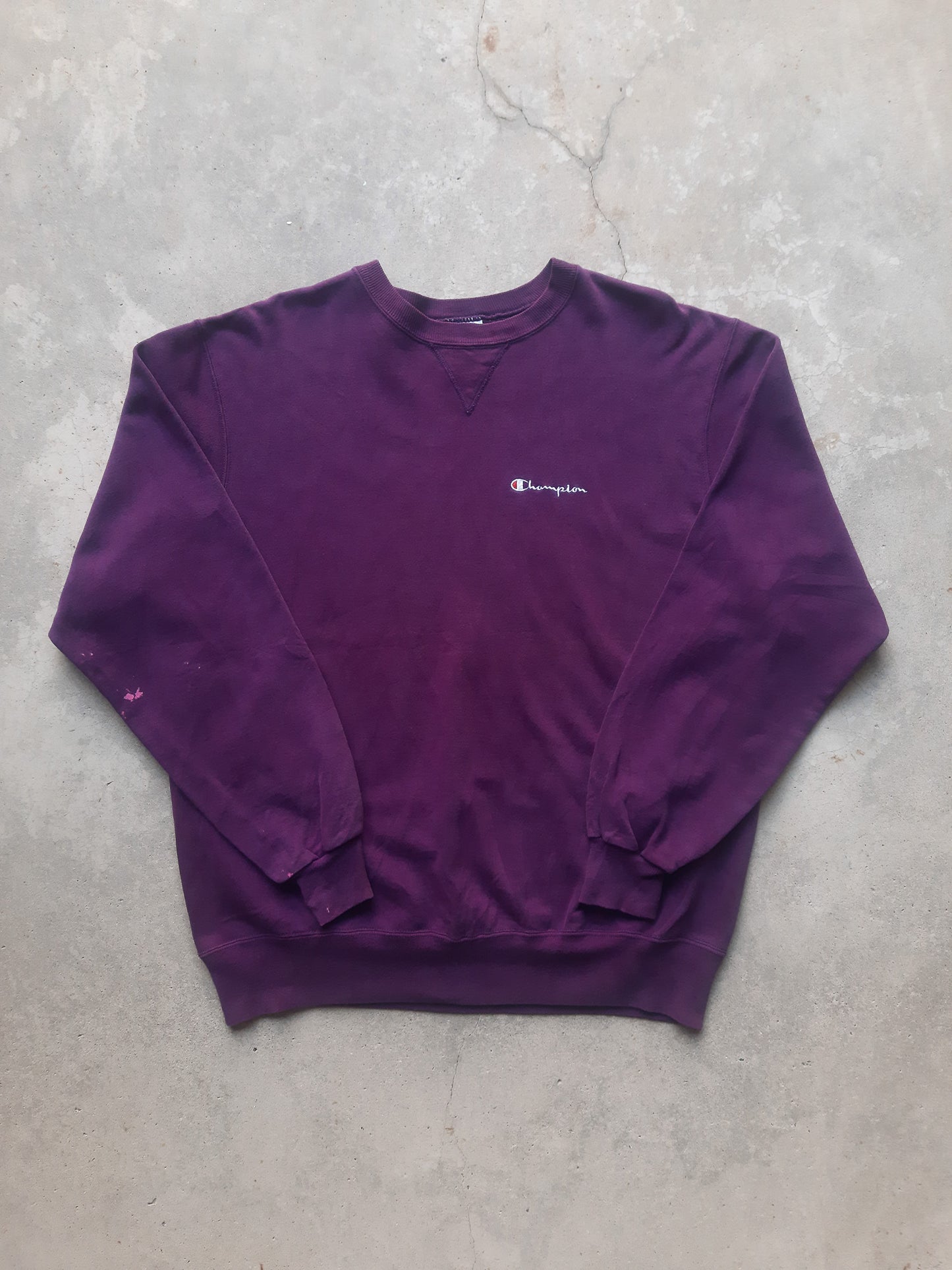 Vintage 90s Champion Embroidered Logo Blank Sweatshirt (XL)