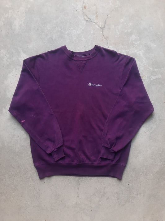 Vintage 90s Champion Embroidered Logo Blank Sweatshirt (XL)