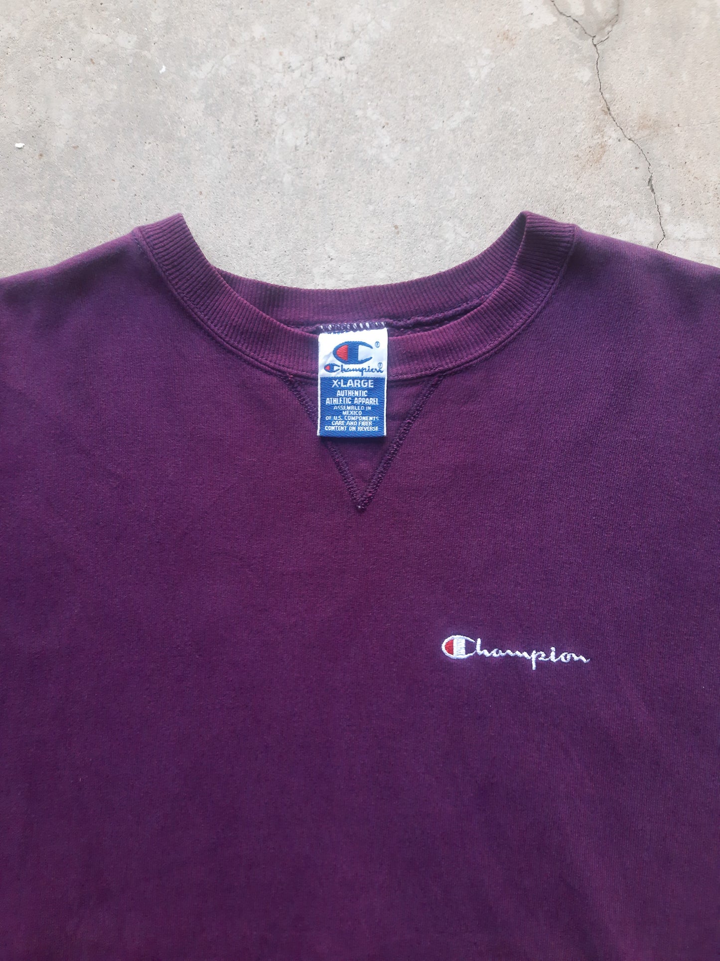 Vintage 90s Champion Embroidered Logo Blank Sweatshirt (XL)