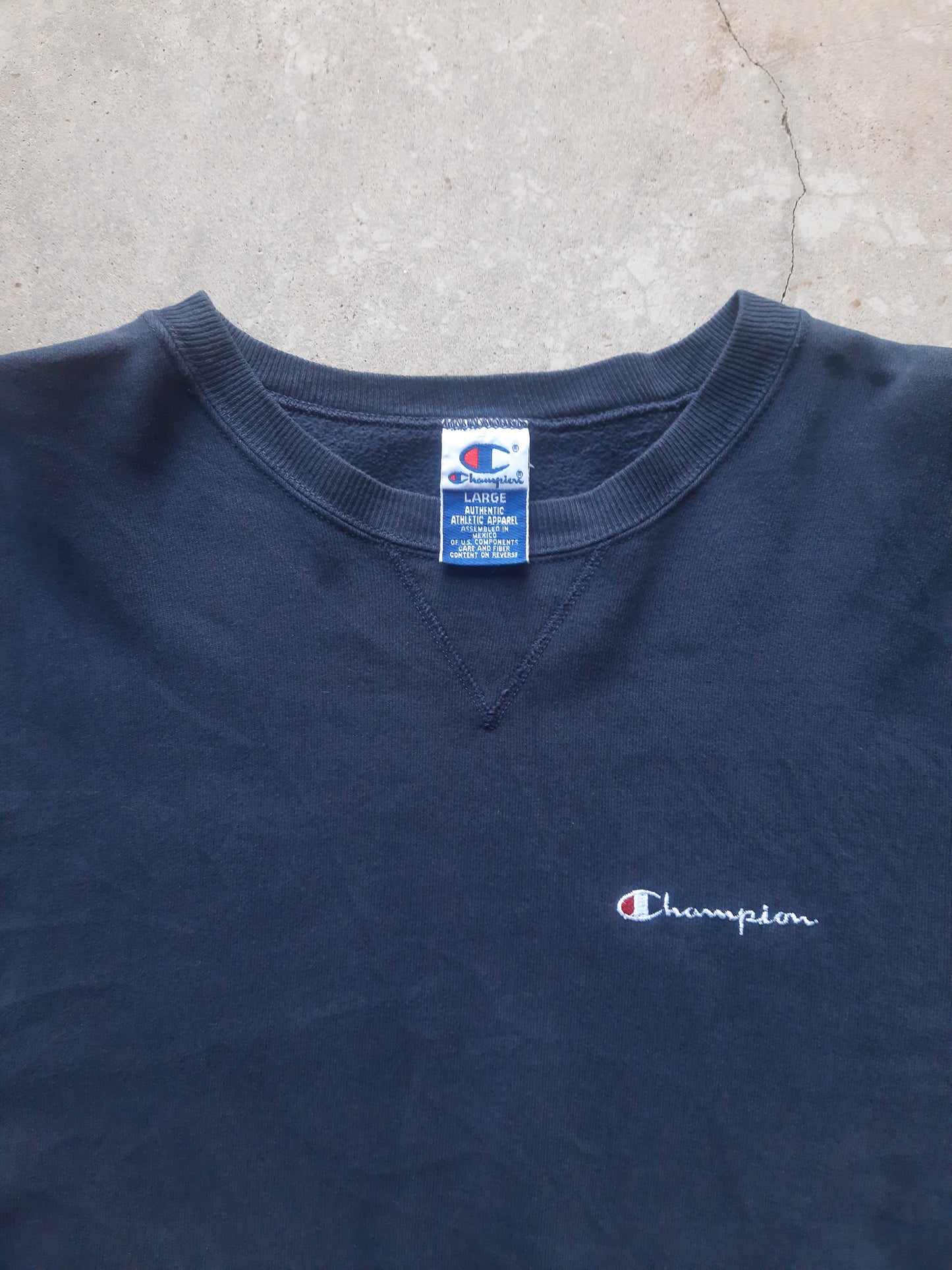 Vintage 90s Champion Embroidered Logo Blank Sweatshirt (L)