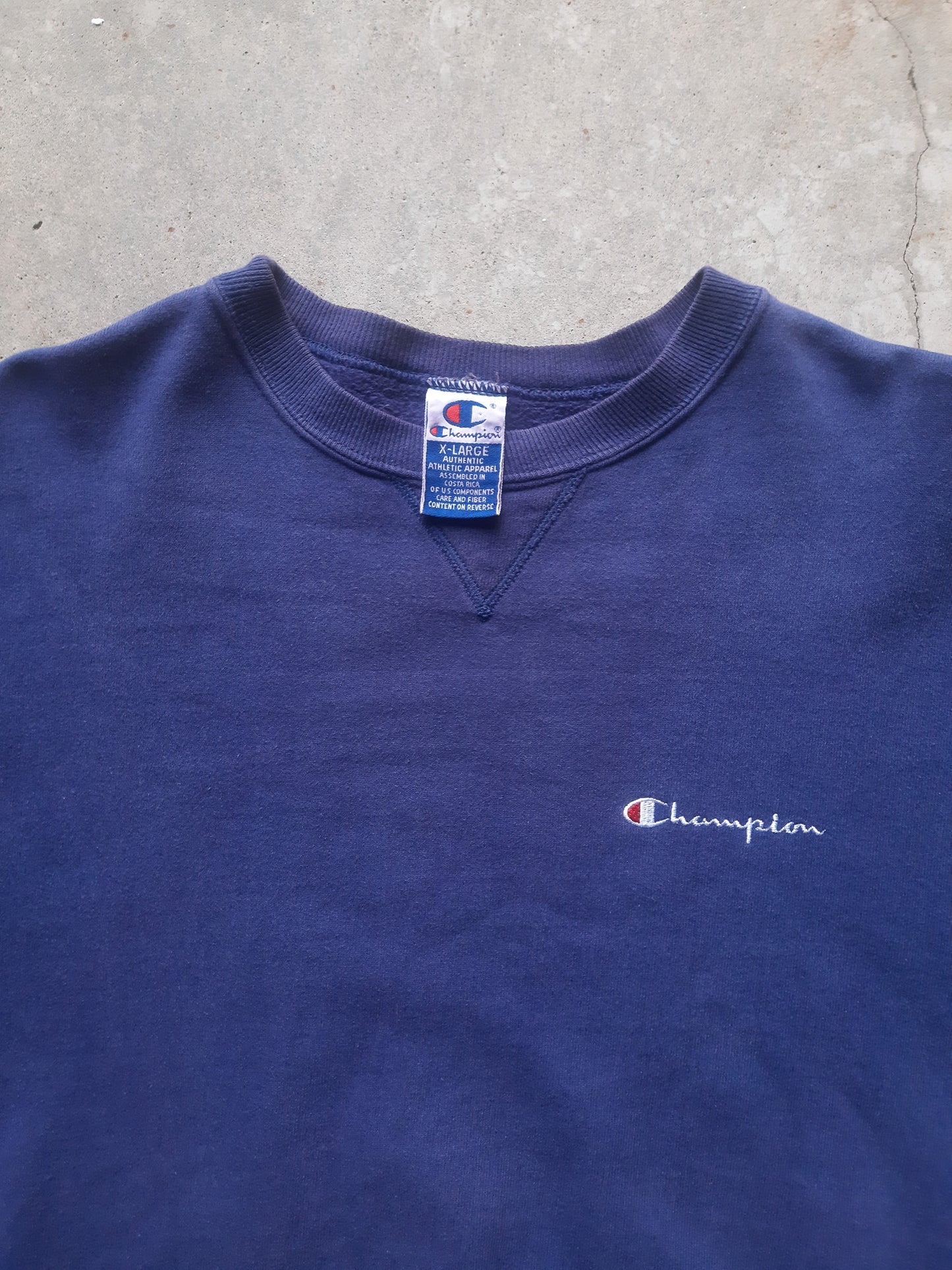 Vintage 90s Champion Embroidered Logo Blank Sweatshirt (XL)