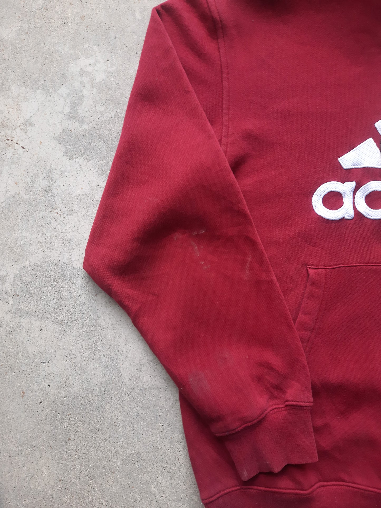 Vintage 2005 Adidas Large Embroidered Logo Hooded Sweatshirt (S)