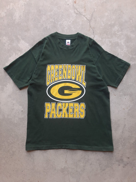 Vintage 90's Greenbowl Packers NFL Greenbay Packers Weed Parody T-Shirt (XL)