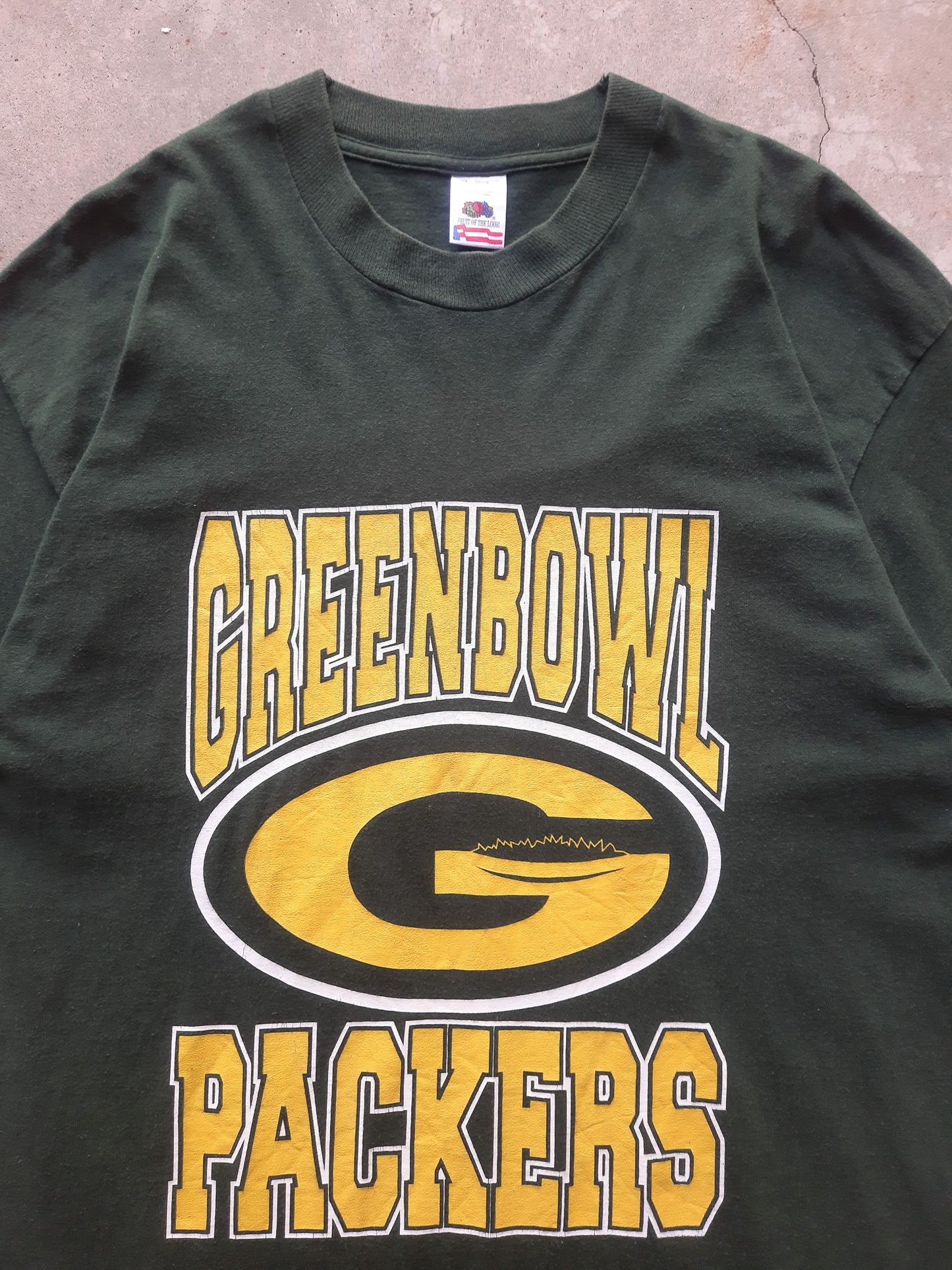 Vintage 90's Greenbowl Packers NFL Greenbay Packers Weed Parody T-Shirt (XL)