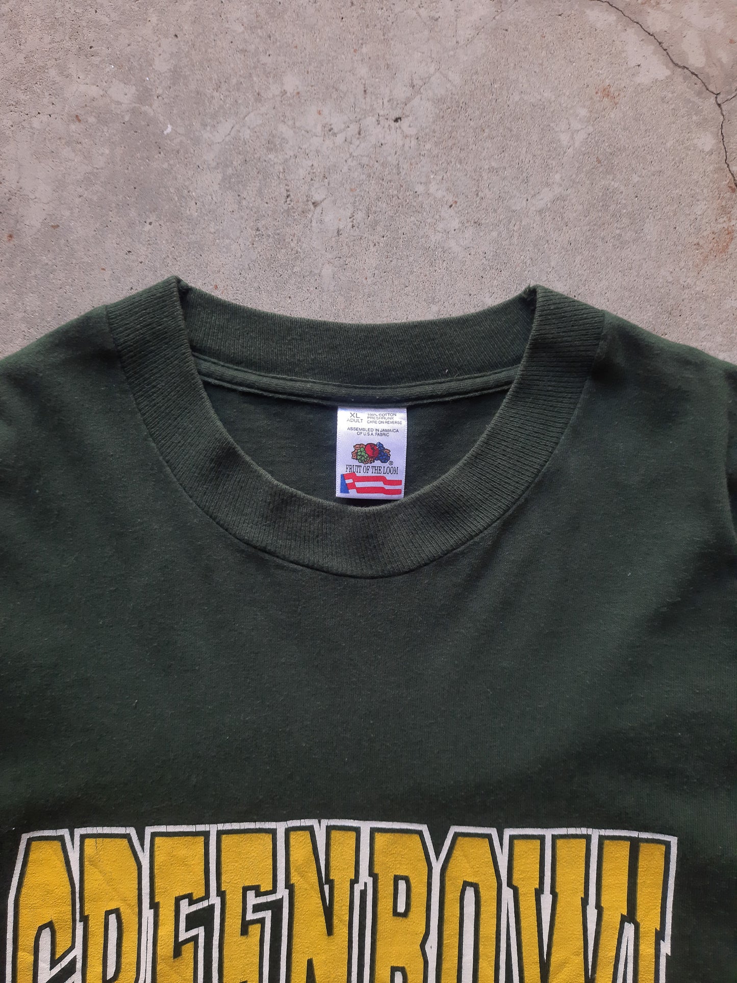 Vintage 90's Greenbowl Packers NFL Greenbay Packers Weed Parody T-Shirt (XL)