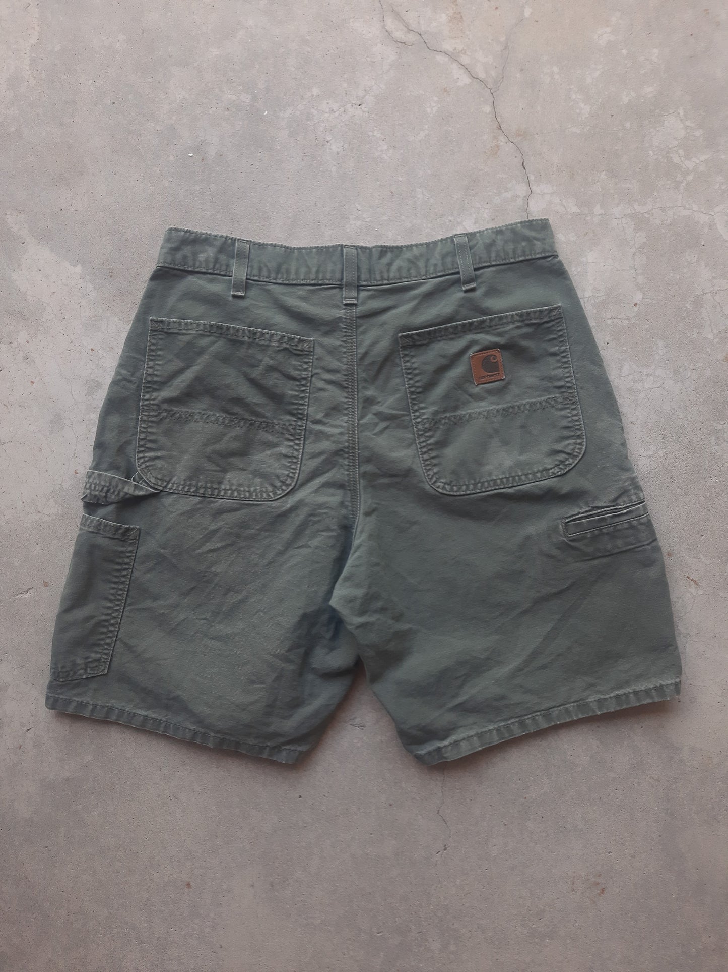 Vintage 00s Carhartt B144 Carpenter Canvas Workwear Shorts (32)