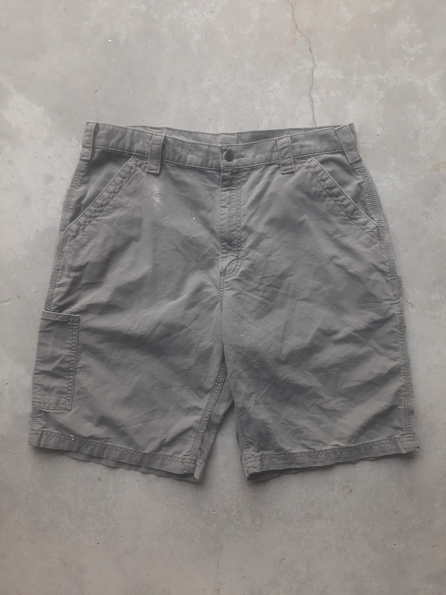 Preloved Carhartt B147 Original Fit Carpenter Canvas Workwear Shorts (35)