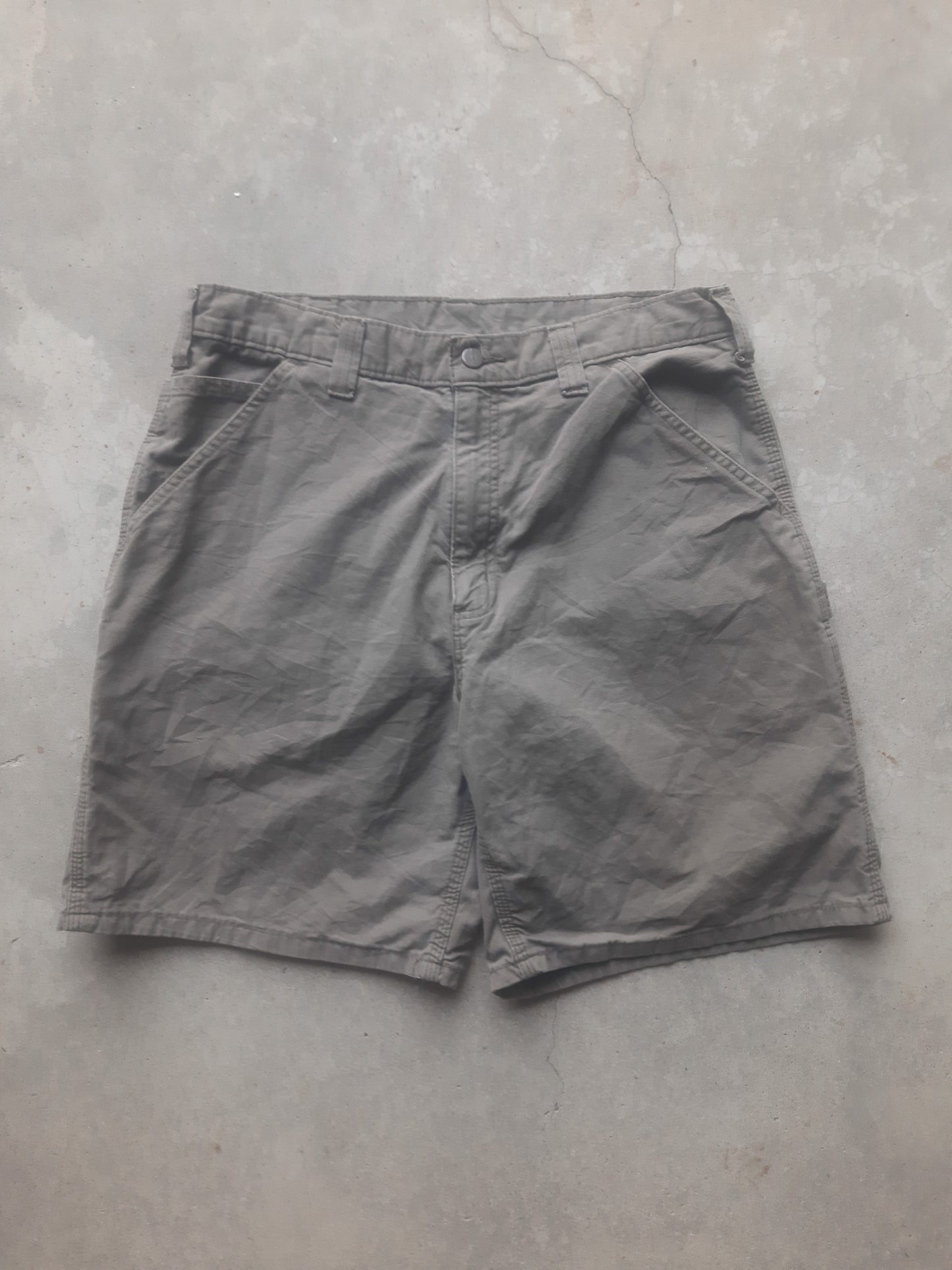 Preloved Carhartt B144 Original Fit Carpenter Canvas Workwear Shorts (34)