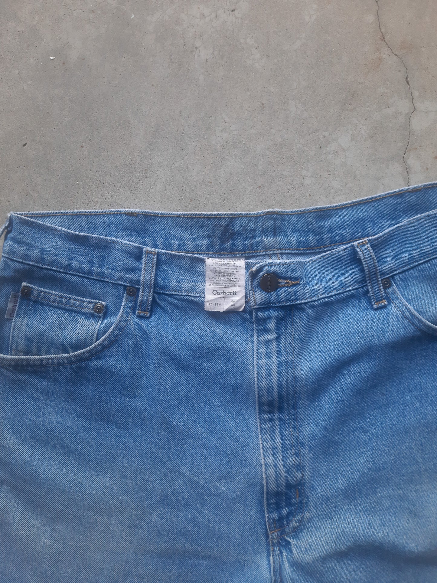 Vintage 00s Carhartt B26 Denim Workwear Shorts (40)