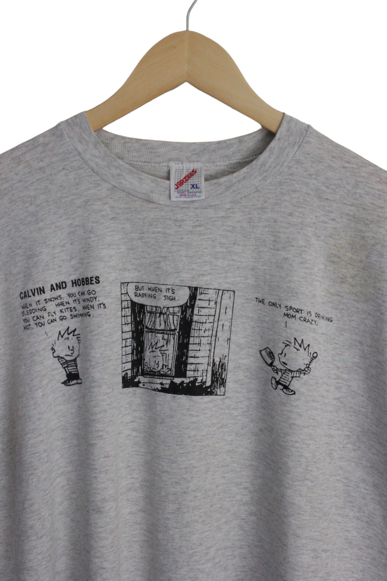 Vintage 1994 Calvin and Hobbes 'Field of View' T-Shirt (XL)