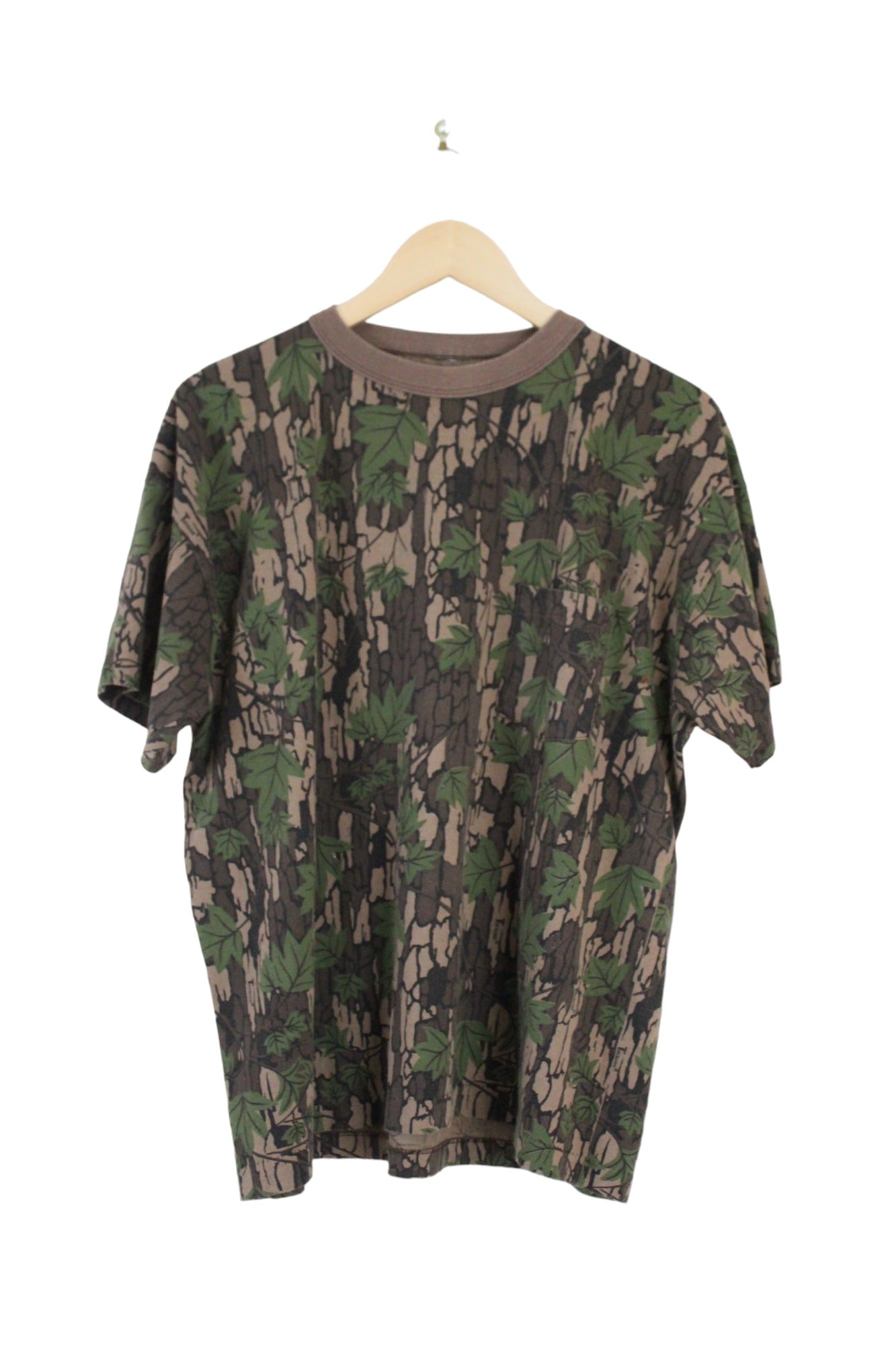 Vintage 90s Trebark Camo Print Single Stitch T-Shirt (M)