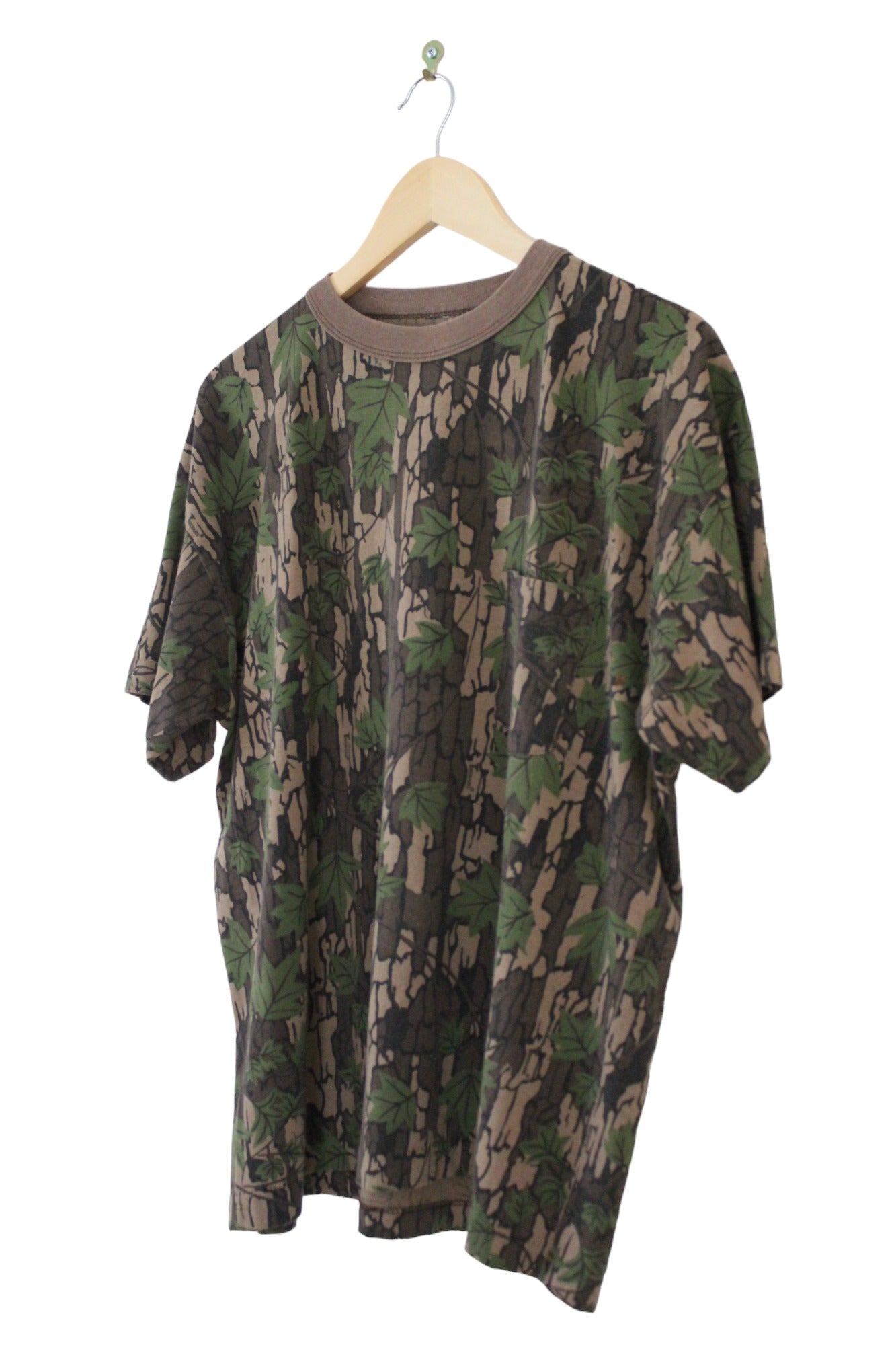 Vintage 90s Trebark Camo Print Single Stitch T-Shirt (M)