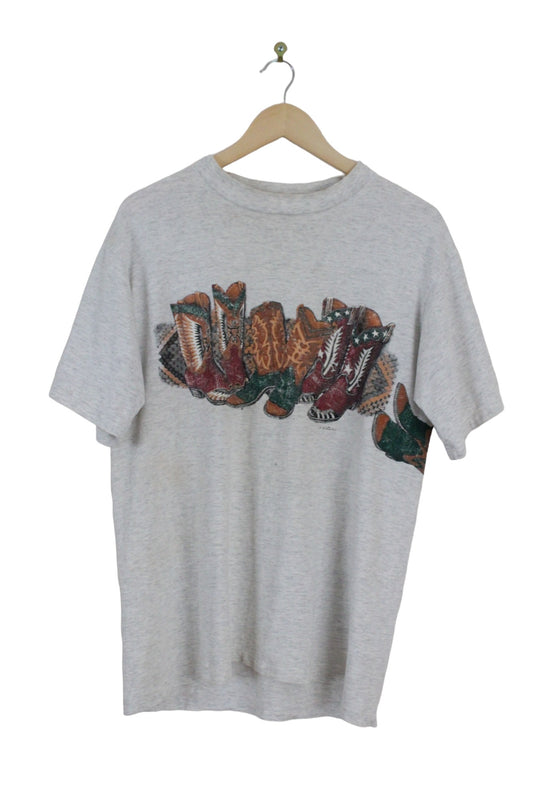 Vintage 1995 Hazelwoods Cowboy Boots T-Shirt (L)