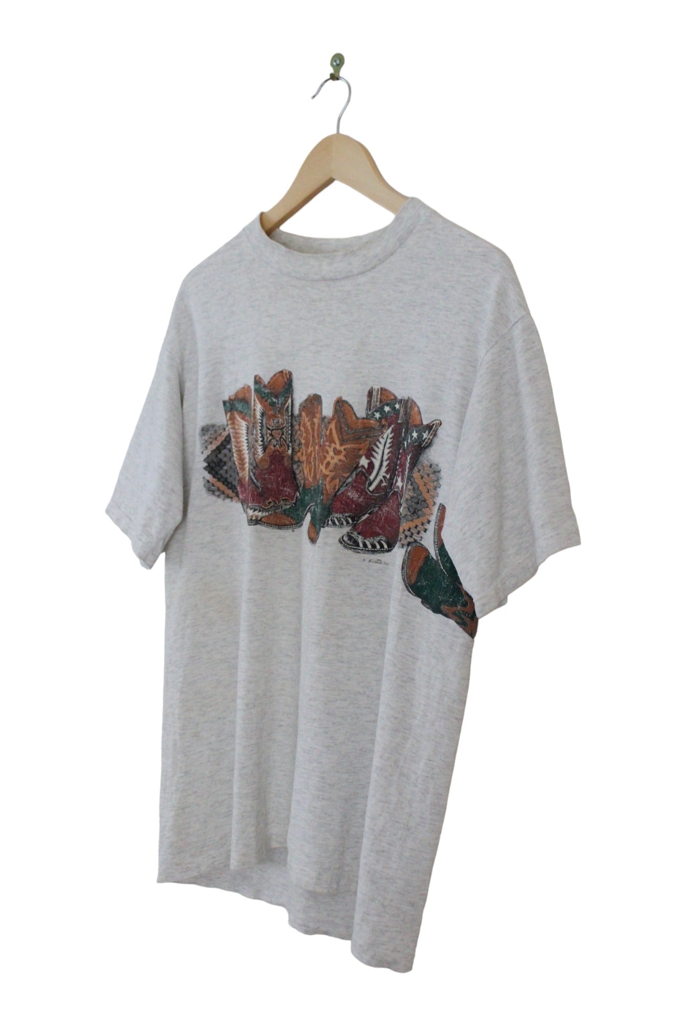 Vintage 1995 Hazelwoods Cowboy Boots T-Shirt (L)