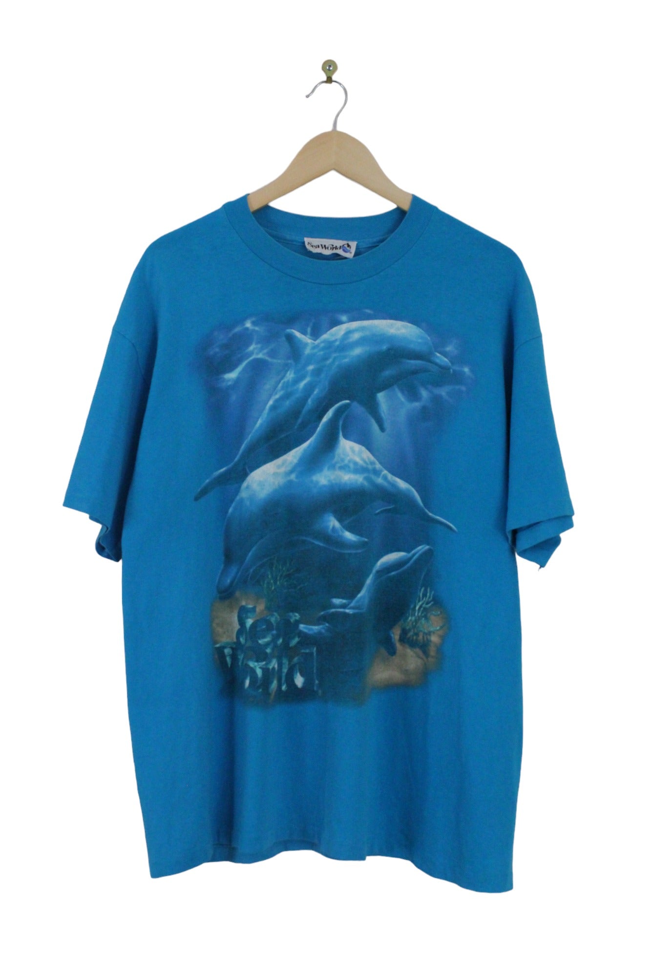 Vintage 90s Sea World Dolphin T-Shirt (XL)