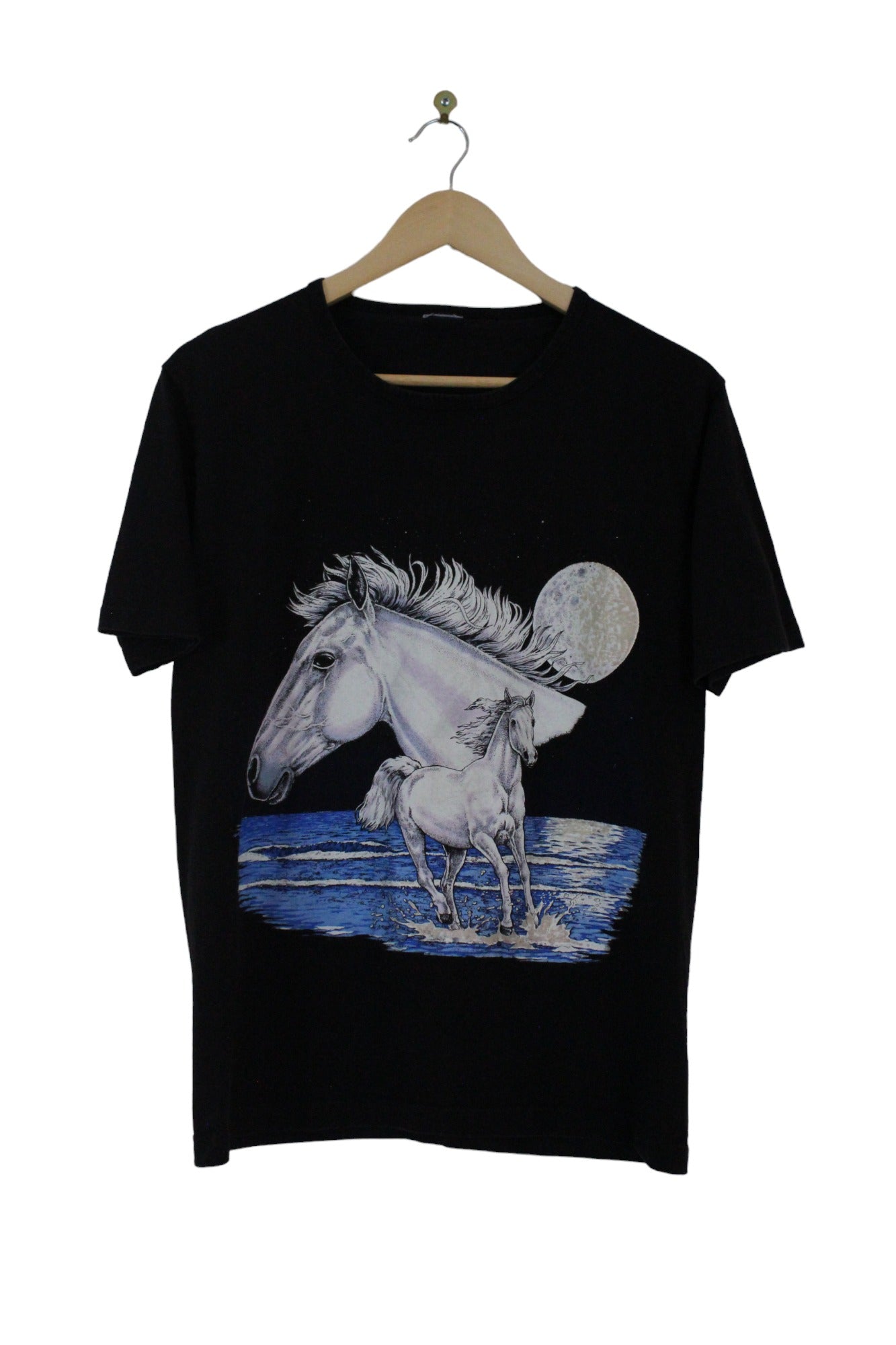 Vintage 90s White Horse Full Moon T-Shirt (M/S)