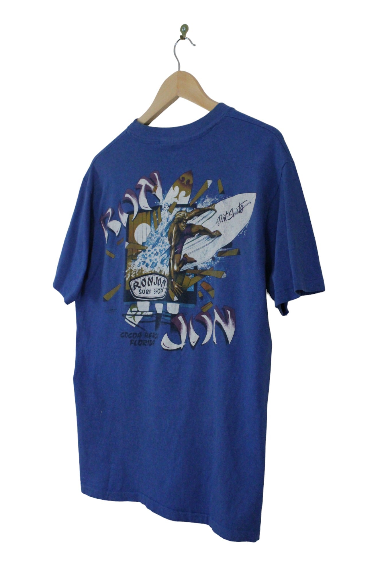 Vintage 90s Ron Jon Surf Shop Dirt Shirts Pocket T-Shirt (L)