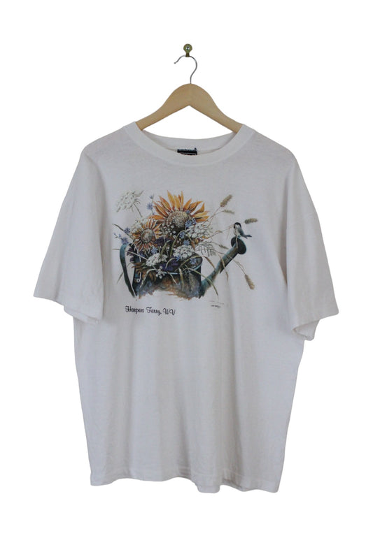 Vintage 1995 Impulse Wear Sunflower T-Shirt (XL)