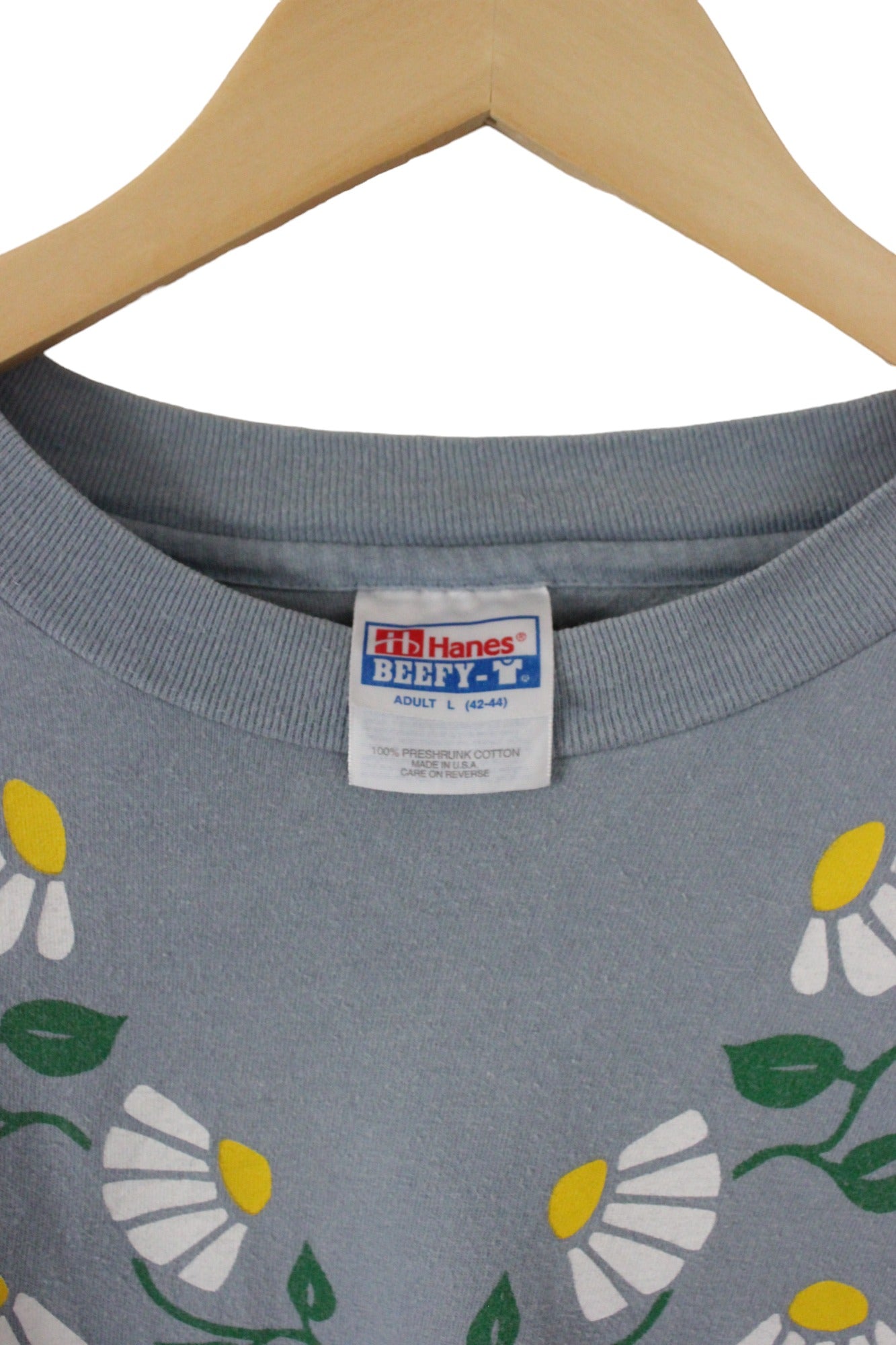 Vintage 1996 Sunflower Print T-Shirt (L)