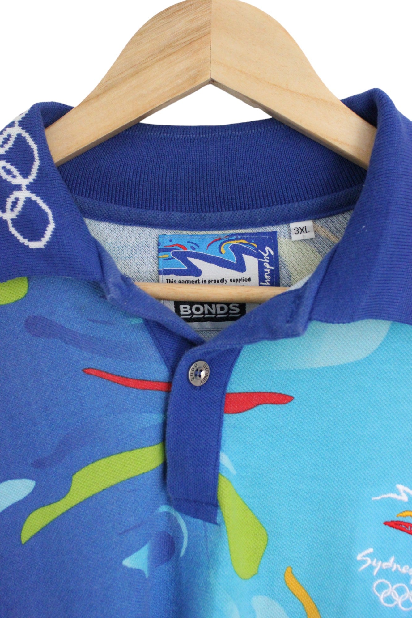 Vintage 2000 Bonds Sydney Summer Olympic Games Polo Shirt (XXXL)