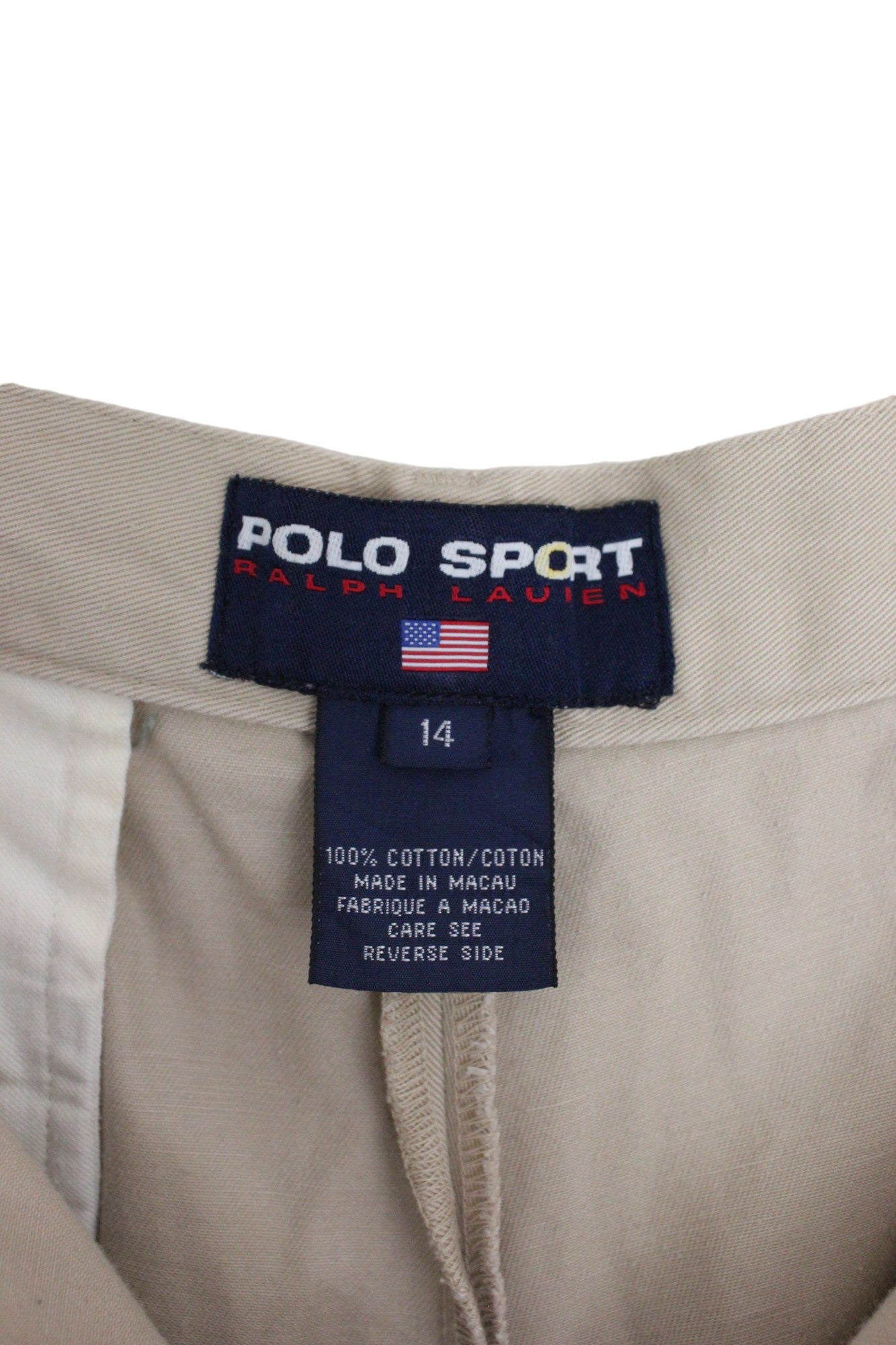 Vintage 90s Polo Sport Ralph Lauren Women's Chino Shorts (14)