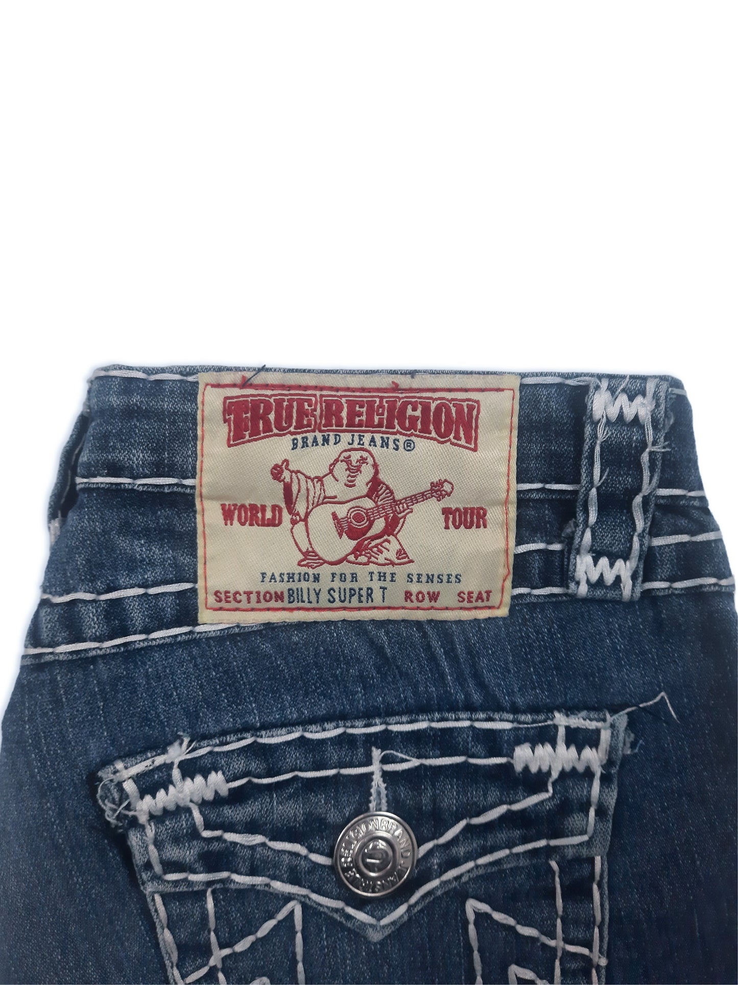 Vintage 00s True Religion Billy Super T Low Rise Boot Cut Slim Jeans (30x30)